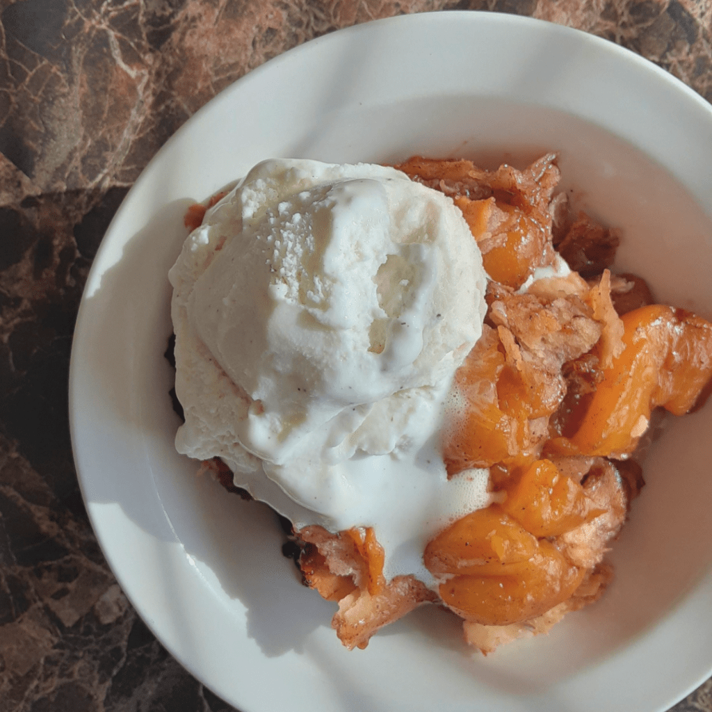 grandma’s peach cobbler