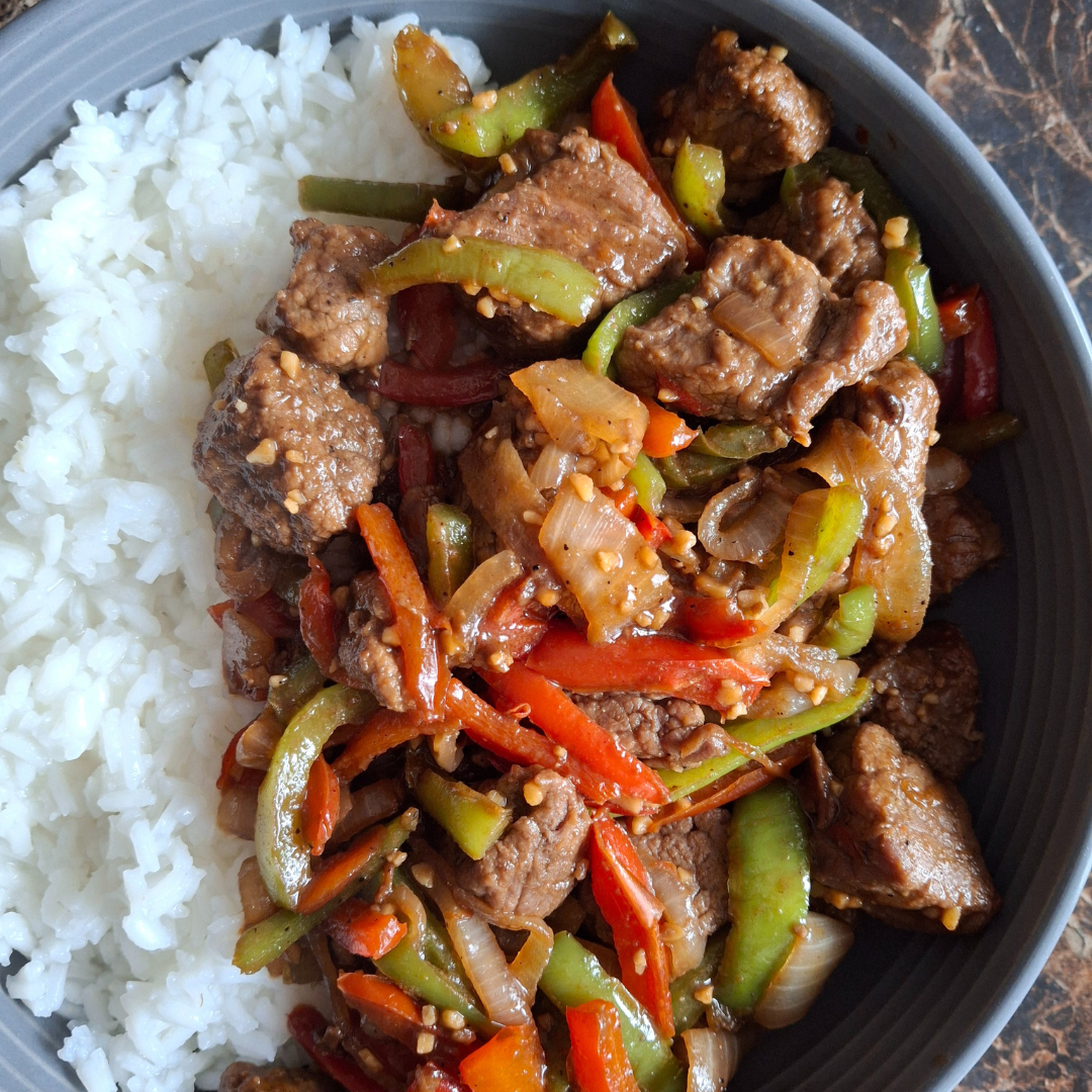 pepper steak stirfry (easy weeknight recipe)