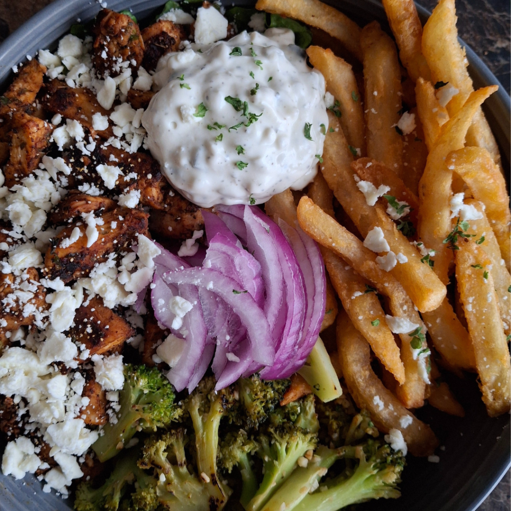 grilled chicken gyro bowl