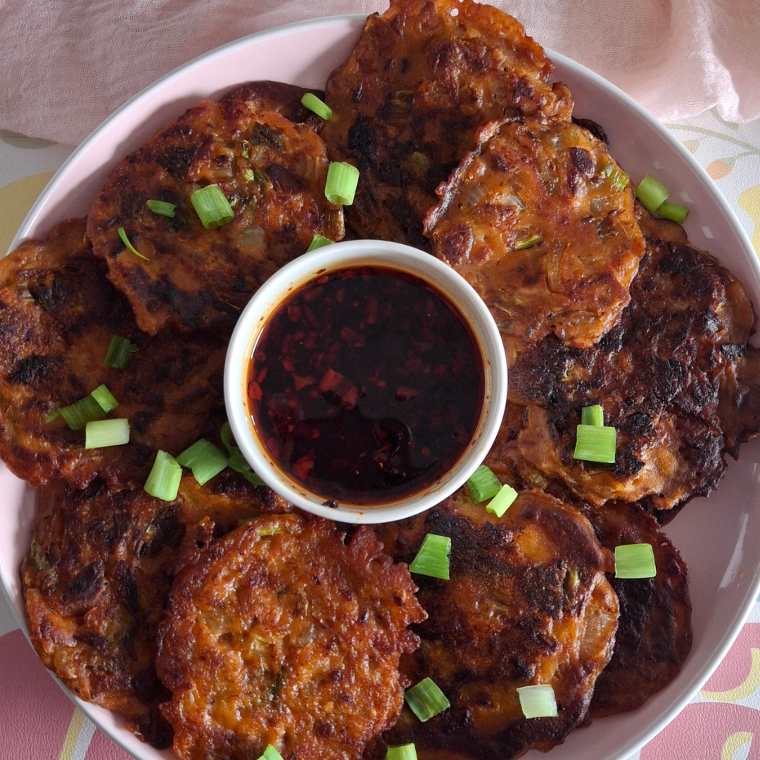 crispy korean spicy tuna pancakes (easy 30-minute recipe)